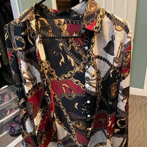 Womens brand new button up blouse top shirt size small